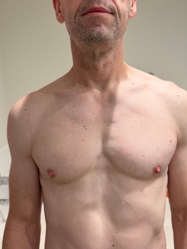 Jason's transformation: 23% to 11.2% body fat in 7 months using AI coaching.